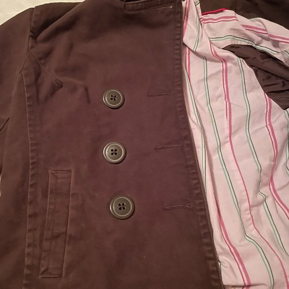 Rare VTG American Eagle Tailored Fit Chocolate Button Up Cotton Jacket / Shacket - Picture 11 of 16